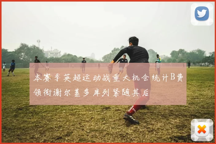 本赛季英超运动战重大机会统计B费领衔谢尔基多库列紧随其后