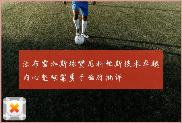 法布雷加斯称赞尼科帕斯技术卓越内心坚韧需勇于面对批评